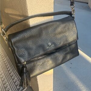 Kate Spade Black Pebbled Leather Cross Body Bag